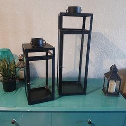 Large Outdoor Glass N Metal Lanterns