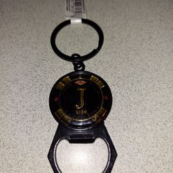 LAS VEGAS INITIAL LETTER J POKER CHIP BOTTLE OPENER  NEW