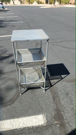 Metal e tier square table/organizer