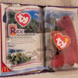 McDonald's Ty Teenie Beanie Rare Error "Rex"