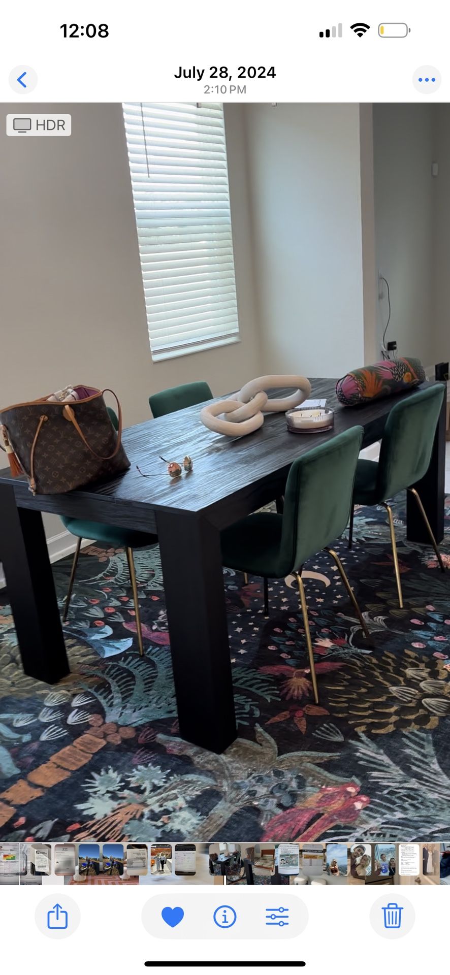 Like New Perfect Condition Black Dining Table