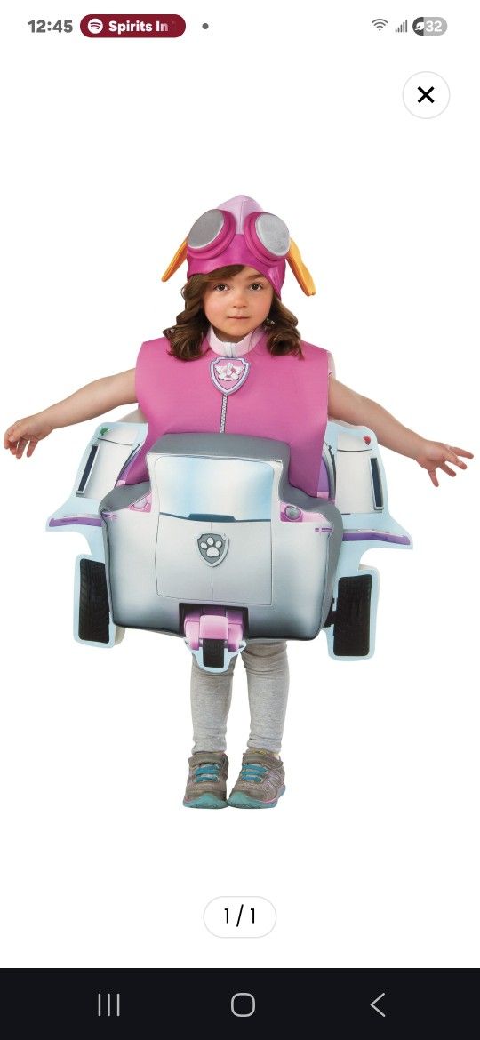 Skye Paw Patrol Toddler/kid Costume
