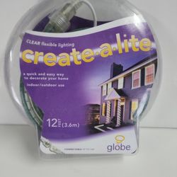 Globe Create-A-Lite Weatherproof 12' Decorative Lighting Clear New create a lite. NEW ( OPEN BOX).

NOTE: THE BOX LITTLE BIT DAMAGED AS SHOWN IN THE P