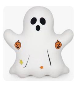 OurHonor Halloween Plush, Stutted Ghost Shaped Spooky Skull Pillows Plushies Doll To! Decorative for Home Party Decor Gift (Front- 17.7*)