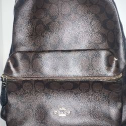 Coach brown logo Regular Sized Back Pack