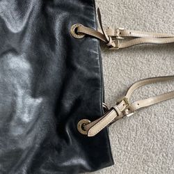 Black Leather Michael Kors Shoulder Bag 