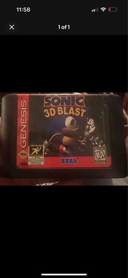 SEGA Sonic 3D Blast Sega Genesis 16-Bit Game Cartridge KA Kids to Adults