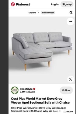 World Market Sectional Couch 