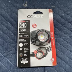 Coast® FL86 1250 Lumen Tri-Color (White/Red/Green) Focusing Rechargeable LED Headlamp