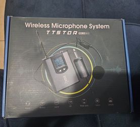 Wireless Microphone System Headset Mic/Stand Mic/Lavalier Lapel Mic with 1T1R