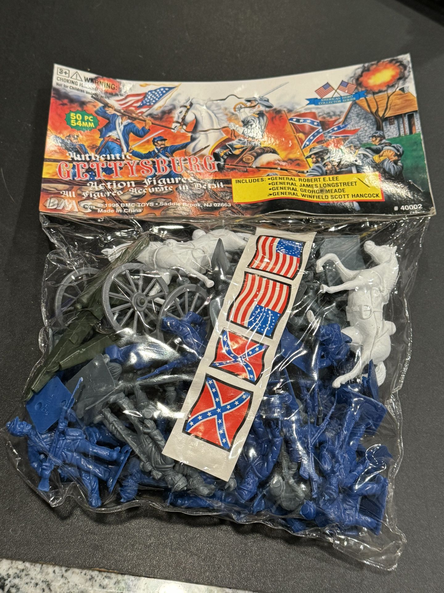 Vintage Authentic GETTYSBURG ACTION FIGURES American Hero Collector Series 50 Piece set- All figures accurate in detail Includes:  GENERAL ROBERT E. L