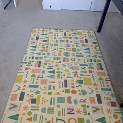 Baby Care Play Mat (Medium, Sea Petals - Grey) 73’’ x 49’’