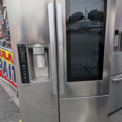 LG Instantview Refrigerator/3 Months Of Warranty And Free Local Delivery 