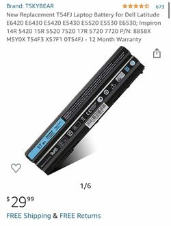 New Replacement Battery Dell
