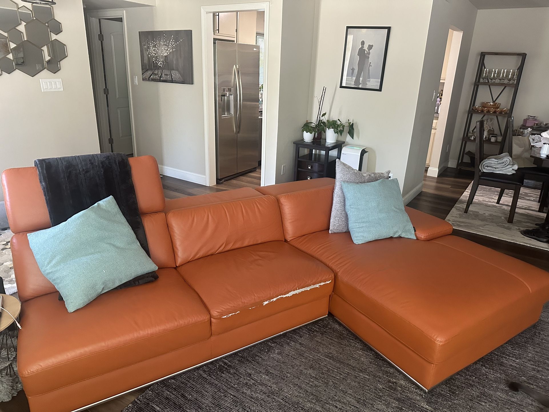 Beautiful leather sectional sofa/couch- needs to go ASAP!