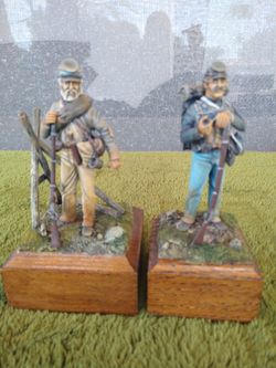American Civil War Painted Miniatures Pair $75 Figurines, Toy Soldiers ACW Soldiers
