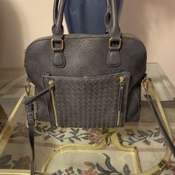 Grey Mystique Leather Purse-Practically Brand New!!!!