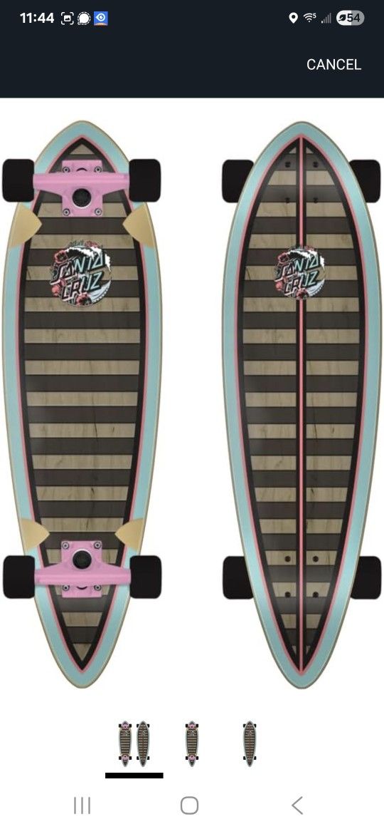 Santa Cruz Longboard Wave Dot Splice Pintail 9.20"
x 33"