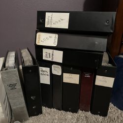 NFL Cards Sets Binders.  Topps, Score, Fleer.  10 Binders