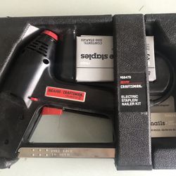 Craftsman electric Stapler nailer with carrying case and extra Staples