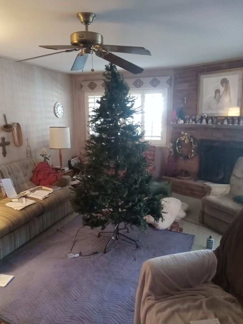 Eight foot artificial christmas tree 