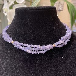 Tanzanite Collar Necklace 16’