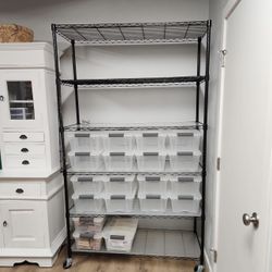 18x48x82 Inch Wire Shelving Unit 6 Tier Heavy Duty Layer Rack Storage Metal Shelf Garage Organizer
