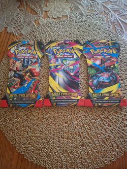 Pokemon Mega Evolutions 3 Sleeved Packs Trading Card Game