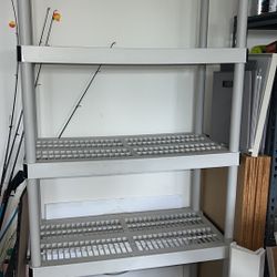 Storage Garage, Cabinet, Plastic Shelf 