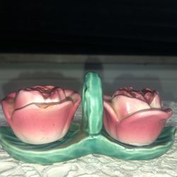 Salt Pepper Shake Flower Japan Vintage+ Rare 