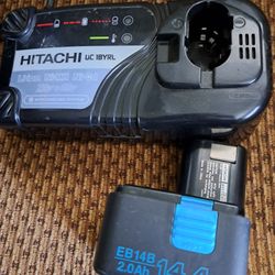 Hitachi UC18YRLM 7.2 TO 18V Battery Charger with cooling system and EB14B 2.0ah 14.4 Battery 