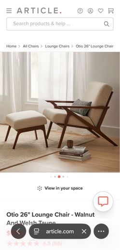 Luxury lounge chairs & ottoman