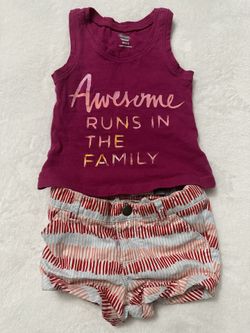Baby Girl Shorts Outfit 12-18 Months