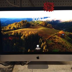 iMac 27 In 5K Computer System With Keyboard And Mouse