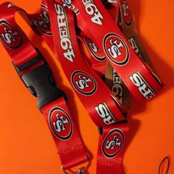 San Francisco 49ers lanyards lot of 2 NEW 
