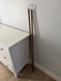 Brass long curtain rod for big window or patio door