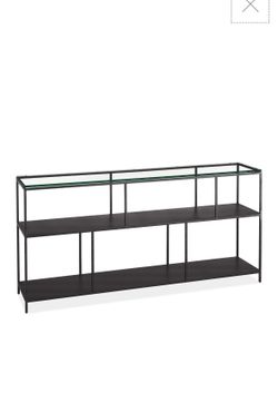 Room and Board Bowen 60w 12d 29h Console Bookcase in Natural Steel