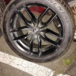 Set of 4 lightly used 5 lug tires and rims