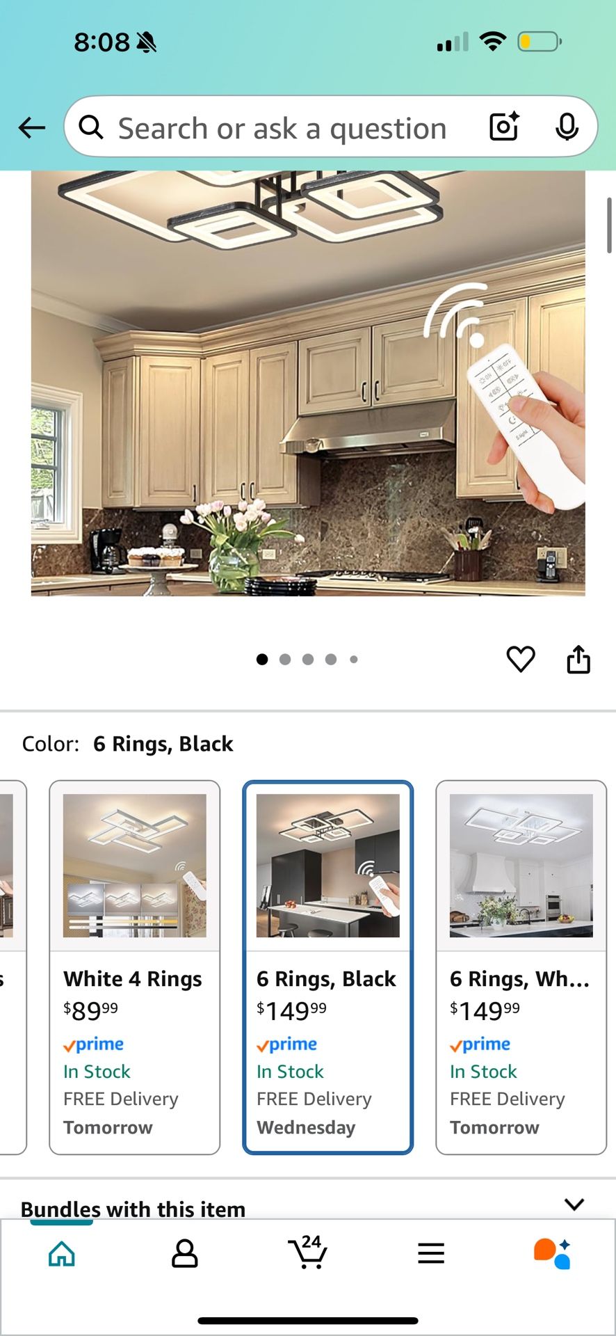 LED Light Fixture With Remote