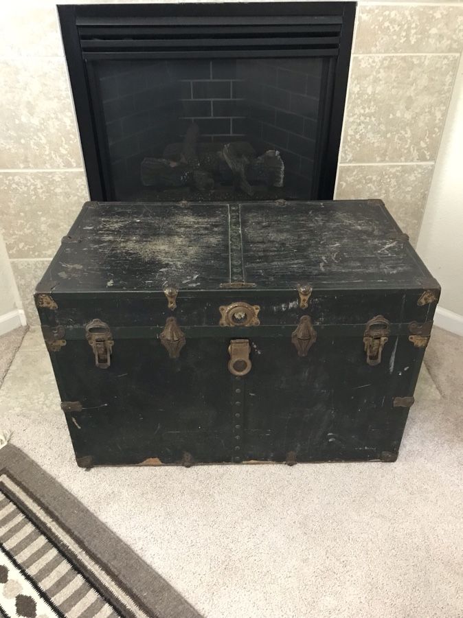 Vintage Steamer Trunk - Pacific Luggage Factory San Francisco