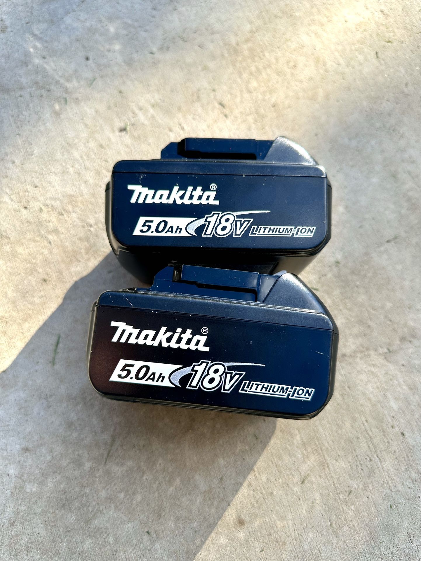 Two Makita LXT 18v 5.0 Batteries