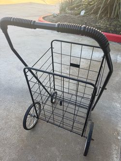 Foldable utility shopping metal cart