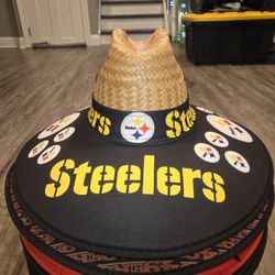 Pittsburg Steelers Straw Hat Sombrero Cap Beach Festival Pool Summer Sports tools Lawn Party Gorra 