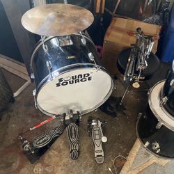 Drum Set And Double Bass Pedal