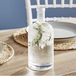 Acopa 35 oz. Customizable Clear Nordic Glass Bottle - 6 Case