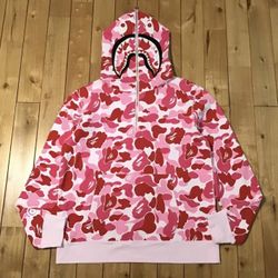 Pink Bape Hoodie Large New 