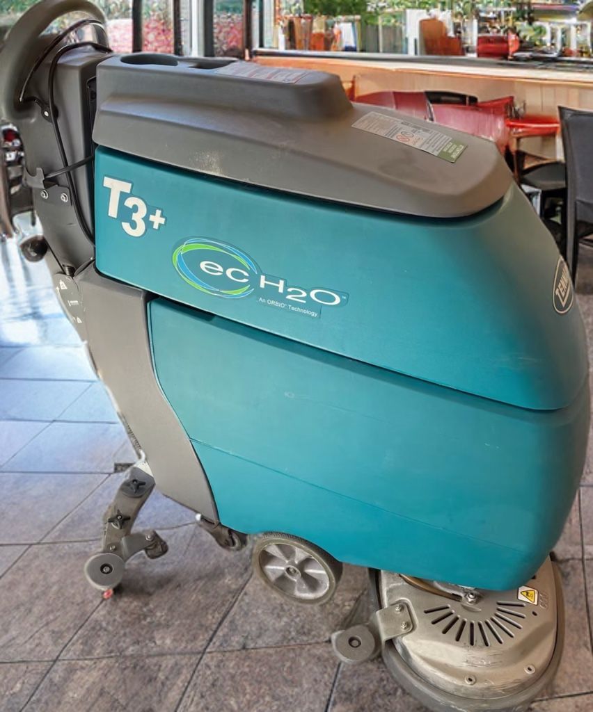 TENNANT T3 | 20" WALK BEHIND DISK FLOOR SCRUBBER, BATTERY, PAD ASSIST *Make me an offer