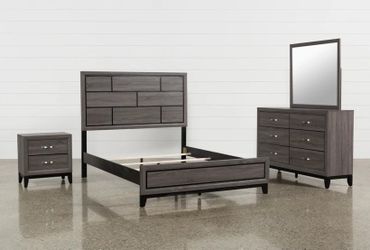Finley Grey Queen Wood 6 piece bedroom