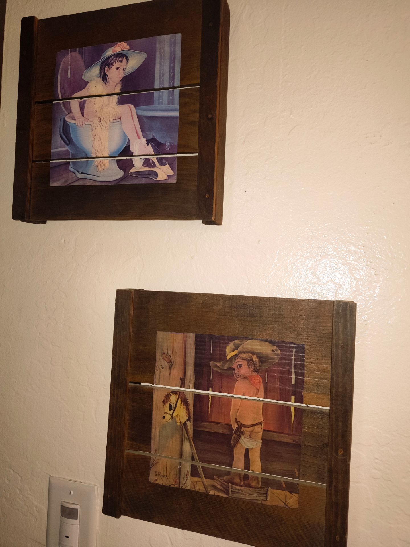 Ladies room and gents room decor