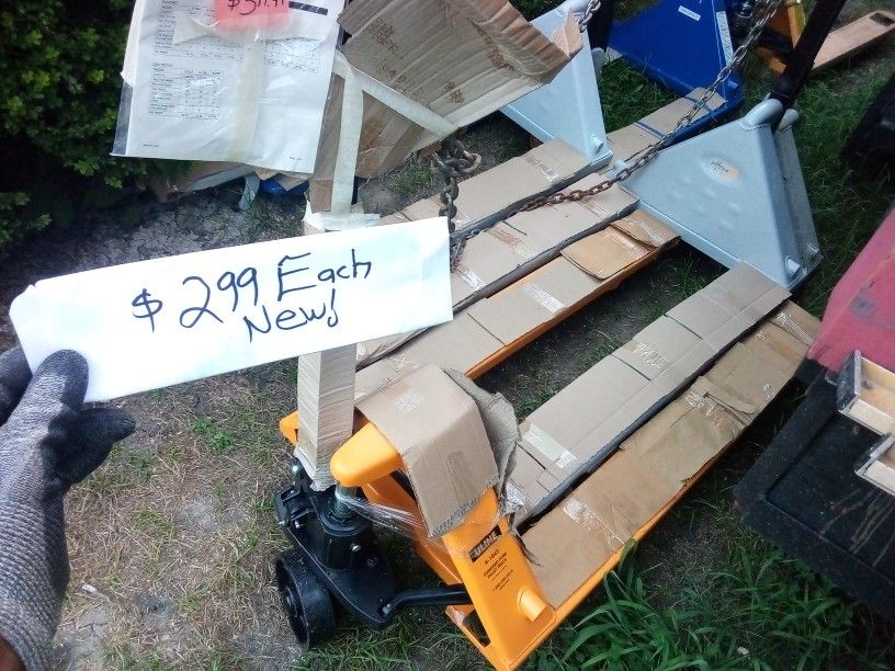 New/Used Pallet Jacks Over 100 Available$199-299